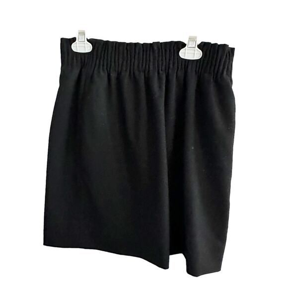 J Crew Solid Black Paperbag Sidewalk Wool Blend Mini Skirt Size 0 Pull On 95435 - Picture 11 of 13